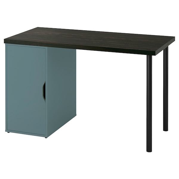 IKEA LAGKAPTEN / ALEX desk, black-brown/gray-turquoise, 47 1/4x23 5/8 in , IKEA Sale | 37409ABPX