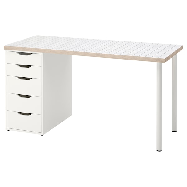 IKEA LAGKAPTEN / ALEX desk, white anthracite/white, 55 1/8x23 5/8 in , IKEA Sale | 75342MAWZ