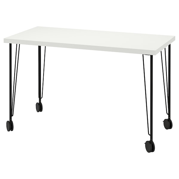 IKEA LAGKAPTEN / KRILLE desk, white/black, 47 1/4x23 5/8 in , IKEA Sale | 50361OCAS