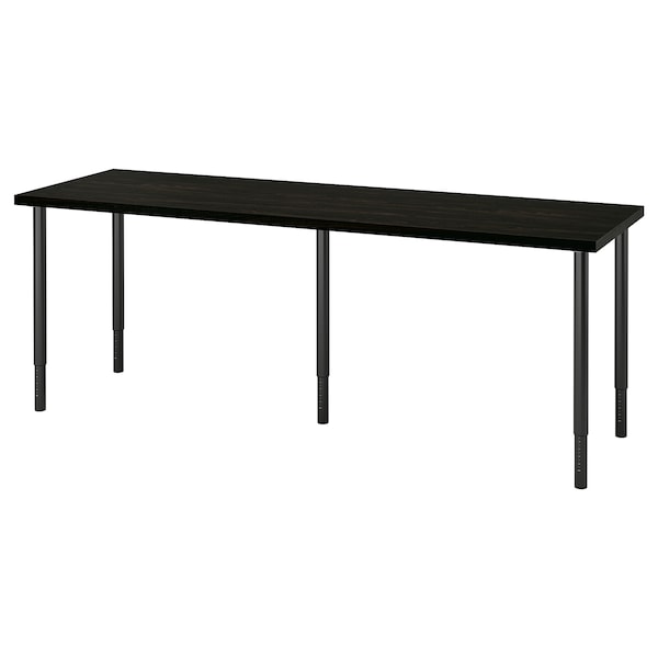 IKEA LAGKAPTEN / OLOV desk, black-brown/black, 78 3/4x23 5/8 in , IKEA Sale | 45361HOFW