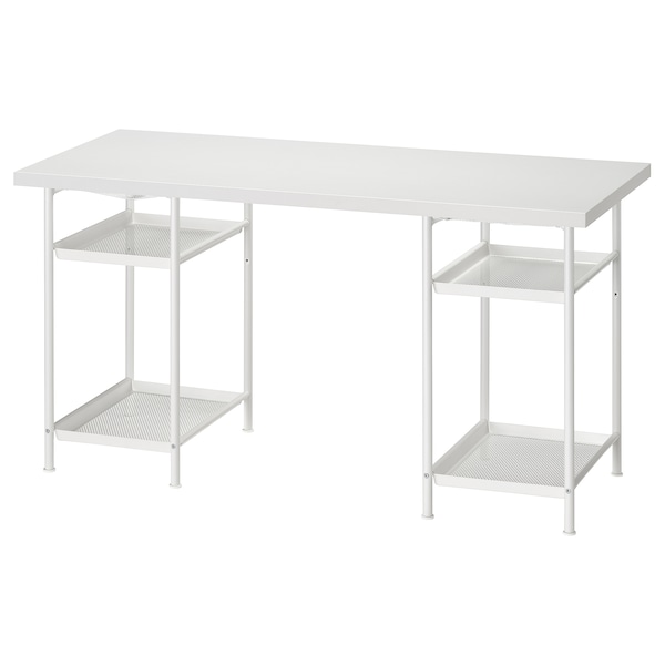 IKEA LAGKAPTEN / SPÄND desk, white, 55 1/8x23 5/8 in , IKEA Sale | 63829BZPS