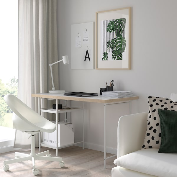 IKEA LAGKAPTEN / SPÄND desk, white/anthracite, 47 1/4x23 5/8 in , IKEA Sale | 65239YBLJ