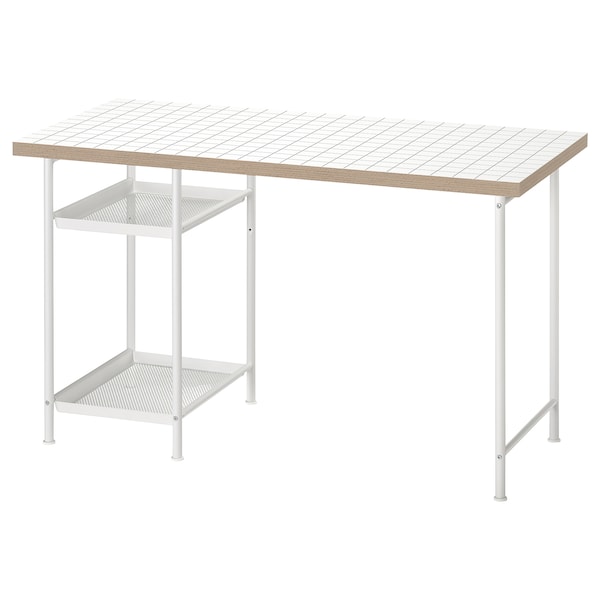 IKEA LAGKAPTEN / SPÄND desk, white/anthracite, 47 1/4x23 5/8 in , IKEA Sale | 65239YBLJ