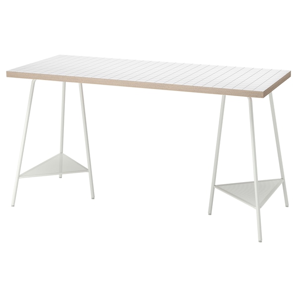 IKEA LAGKAPTEN / TILLSLAG desk, white anthracite/white, 55 1/8x23 5/8 in , IKEA Sale | 39076AYEG