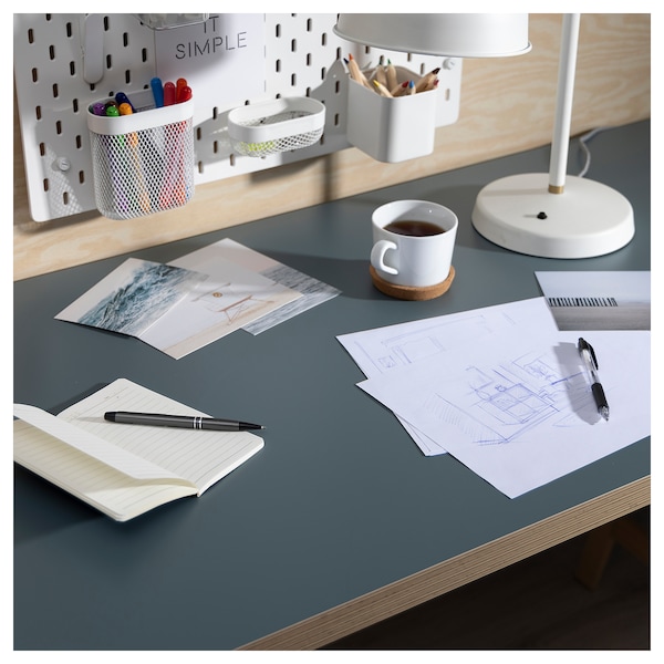 IKEA LAGKAPTEN tabletop, gray/turquoise, 47 1/4x23 5/8 in , IKEA Sale | 06234AYBL