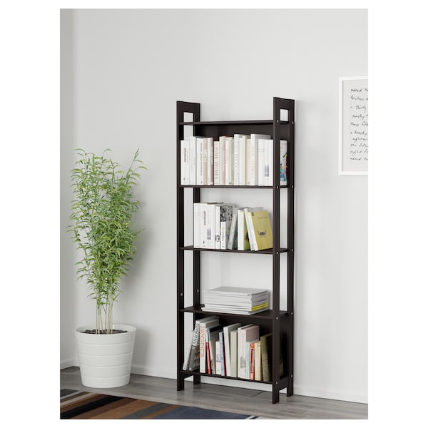 IKEA LAIVA Bookcase, black-brown, 24  3/8x65 in , IKEA Sale | 95134DXJL