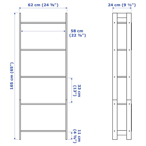 IKEA LAIVA Bookcase, black-brown, 24  3/8x65 in , IKEA Sale | 95134DXJL