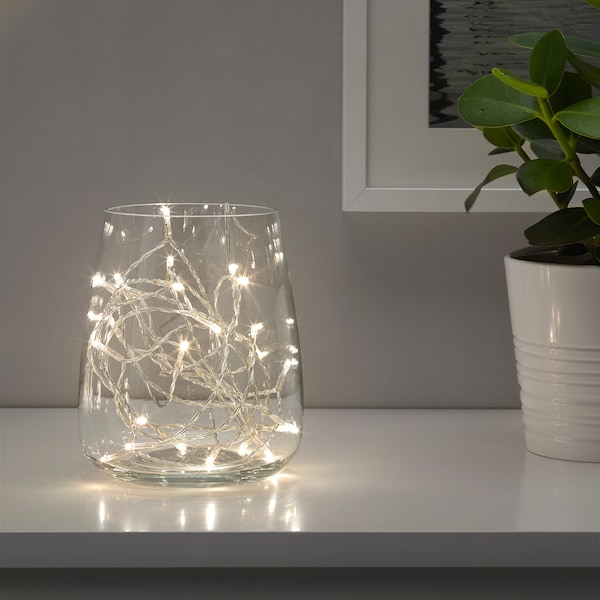 IKEA LEDFYR LED string light with 24 lights, indoor silver color , IKEA Sale | 28519BUFS