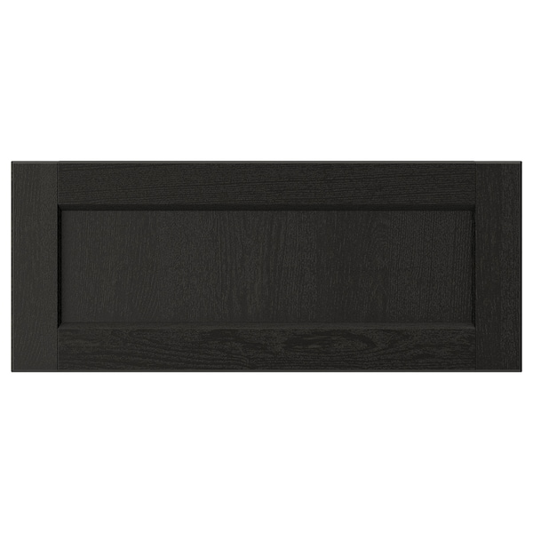 IKEA LERHYTTAN drawer front, black stained, 24x10 in , IKEA Sale | 89603QUVM