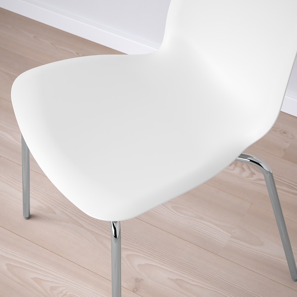 IKEA LIDÅS chair, white/Sefast chrome plated , IKEA Sale | 41275RNAI