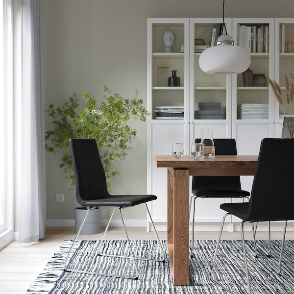 IKEA LILLÅNÄS chair, chrome plated/Bomstad black , IKEA Sale | 19065HMCL