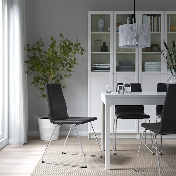 IKEA LILLÅNÄS chair, chrome plated/Glose black , IKEA Sale | 69403SKAW