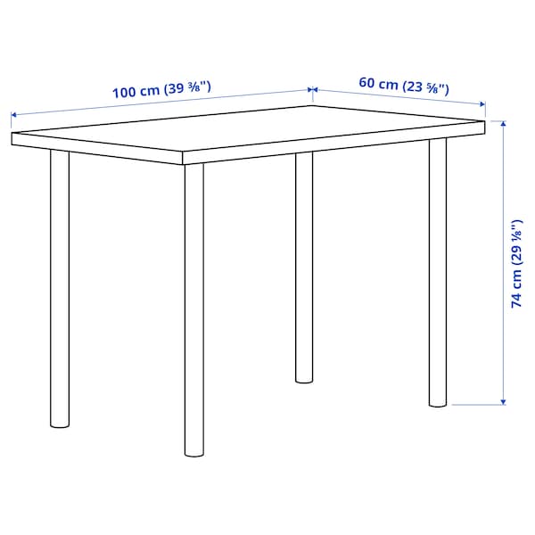 IKEA LINNMON / ADILS desk, black-brown, 39 3/8x23 5/8 in , IKEA Sale | 21954COID