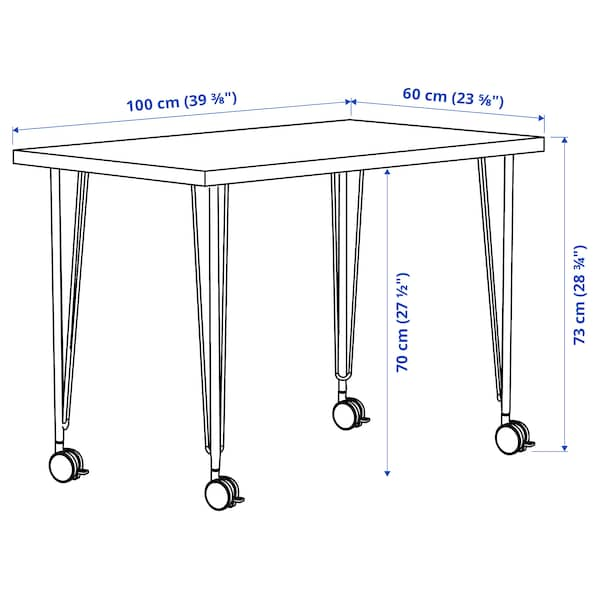 IKEA LINNMON / KRILLE desk, black-brown/black, 39 3/8x23 5/8 in , IKEA Sale | 49310JYVK