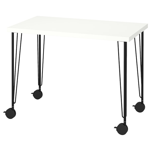 IKEA LINNMON / KRILLE desk, white/black, 39 3/8x23 5/8 in , IKEA Sale | 67192TDSF