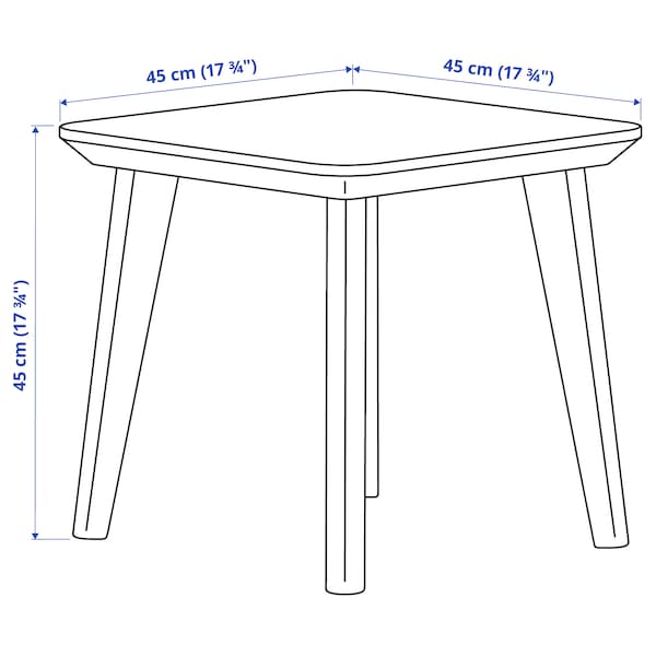 IKEA LISABO Side table, ash veneer, 17  3/4x17  3/4 in , IKEA Sale | 06978QWPR