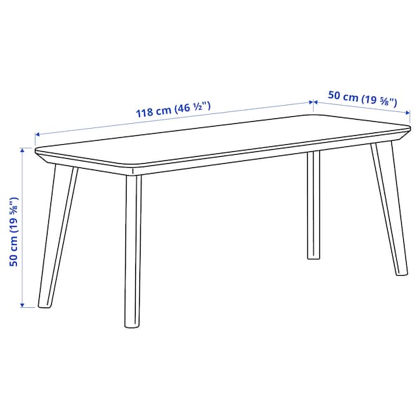 IKEA LISABO coffee table, ash veneer, 46 1/2x19 5/8 in , IKEA Sale | 38296RIPH