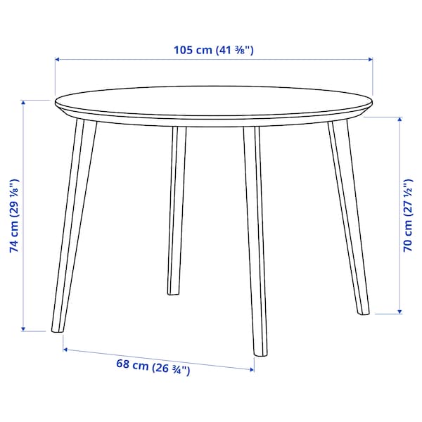 IKEA LISABO table, ash veneer, 41 3/8 in , IKEA Sale | 20371YWDR