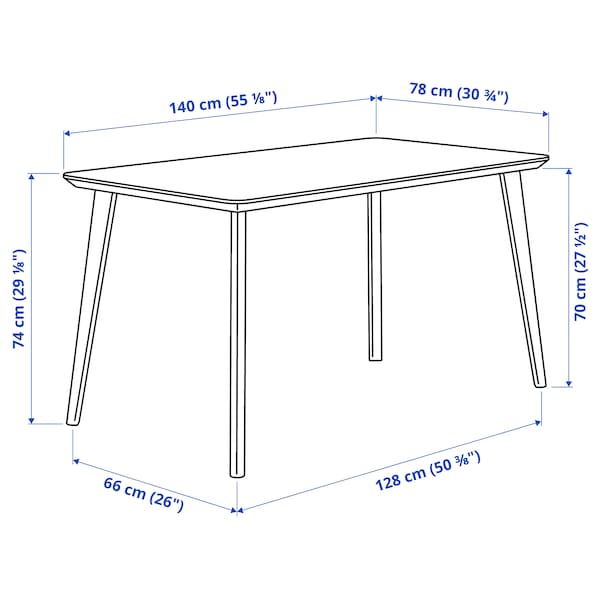 IKEA LISABO table, ash veneer, 55 1/8x30 3/4 in , IKEA Sale | 10354SEBP