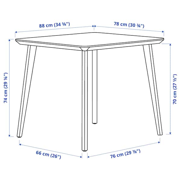 IKEA LISABO table, black, 34 5/8x30 3/4 in , IKEA Sale | 36084XGCI