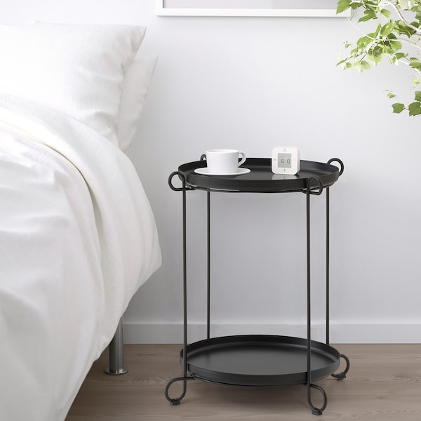 IKEA LIVELYCKE tray table, black, 19 5/8 in , IKEA Sale | 31678LIAT