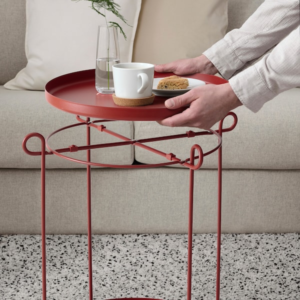 IKEA LIVELYCKE tray table, red, 19 5/8 in , IKEA Sale | 16730UYFW