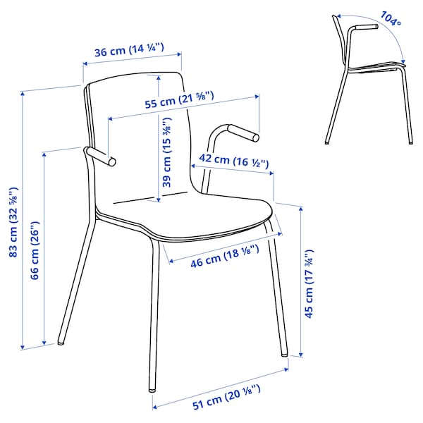 IKEA LÄKTARE conference chair, birch veneer/white , IKEA Sale | 32965HGMU