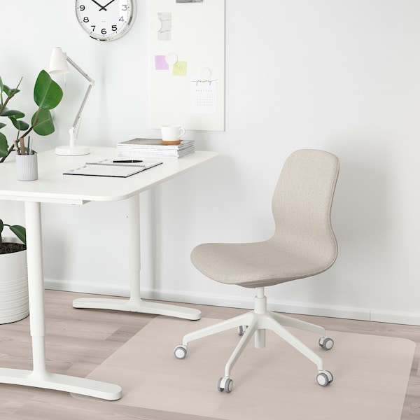 IKEA LÅNGFJÄLL conference chair, Gunnared beige/white , IKEA Sale | 91375WHRE