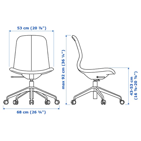 IKEA LÅNGFJÄLL conference chair, Gunnared beige/white , IKEA Sale | 91375WHRE