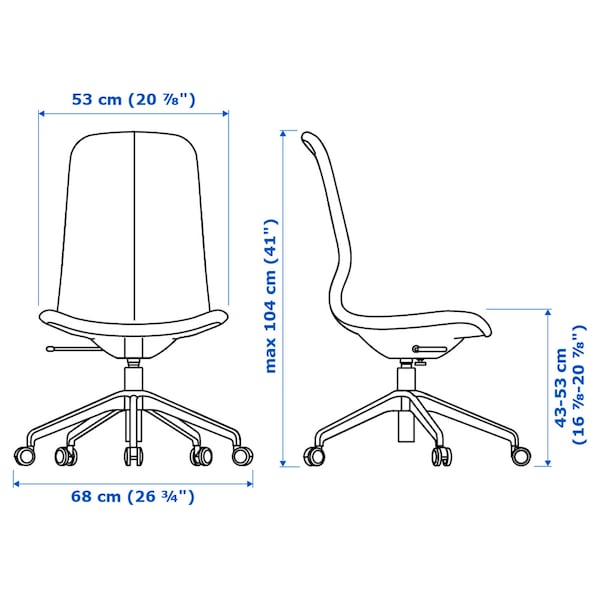 IKEA LÅNGFJÄLL conference chair, Gunnared beige/white , IKEA Sale | 91253MHRT