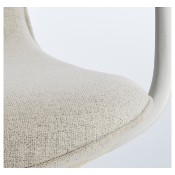 IKEA LÅNGFJÄLL conference chair with armrests, Gunnared beige/white , IKEA Sale | 58461EBGK