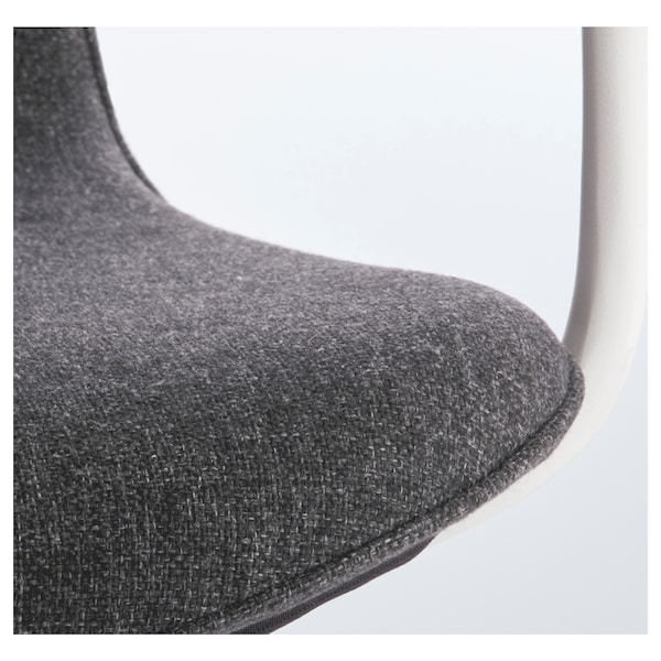 IKEA LÅNGFJÄLL conference chair with armrests, Gunnared dark gray/white , IKEA Sale | 81267DEIY