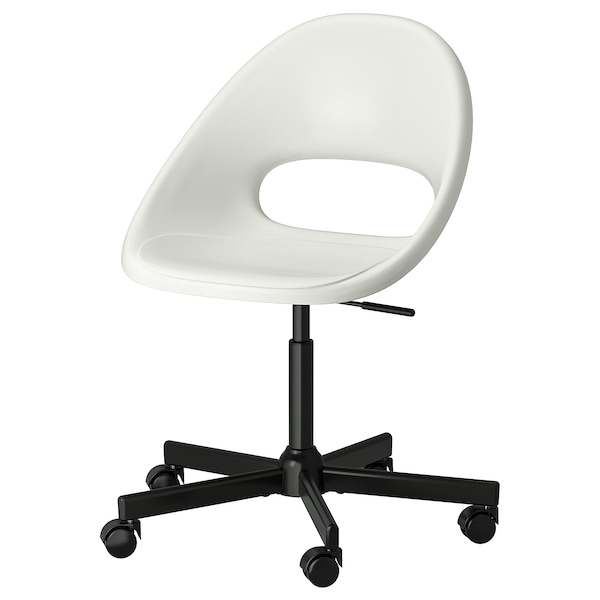 IKEA LOBERGET / MALSKÄR swivel chair, white/black , IKEA Sale | 10236WXNJ