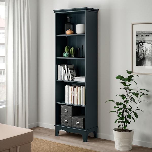 IKEA LOMMARP Bookcase, dark blue-green, 25  5/8x78  3/8 in , IKEA Sale | 09385NJXH