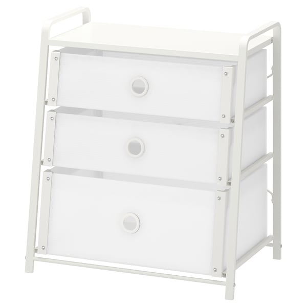 IKEA LOTE 3-drawer chest, white, 21  5/8x24  3/8 in , IKEA Sale | 42375ALBE