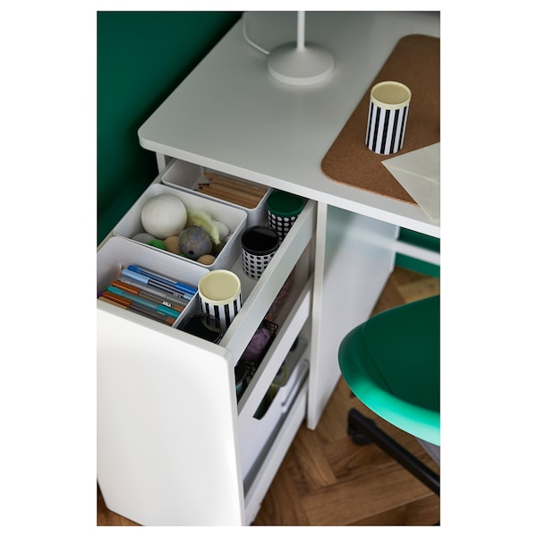 IKEA LÄRANDE desk with pull-out storage unit, white, 47 1/4x22 7/8 in , IKEA Sale | 93278AVHW