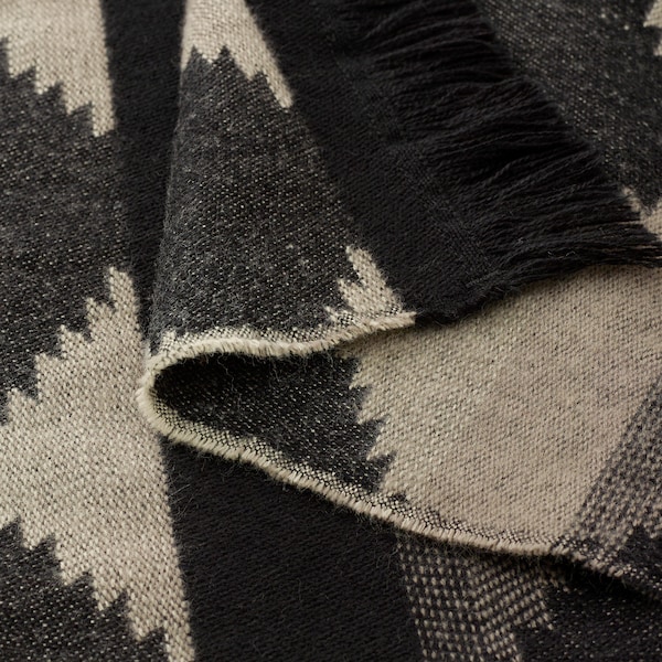 IKEA LUKTVÄDD throw, black/gray, 51x67 in , IKEA Sale | 06415VQHY