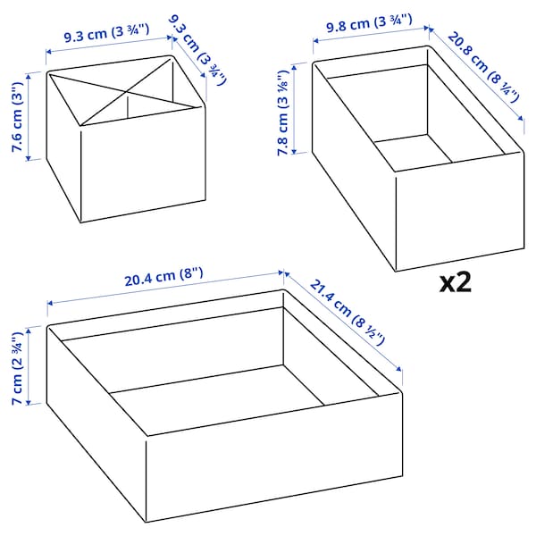 IKEA LYSMASK box, set of 4, patterned/multicolor , IKEA Sale | 29634BATW