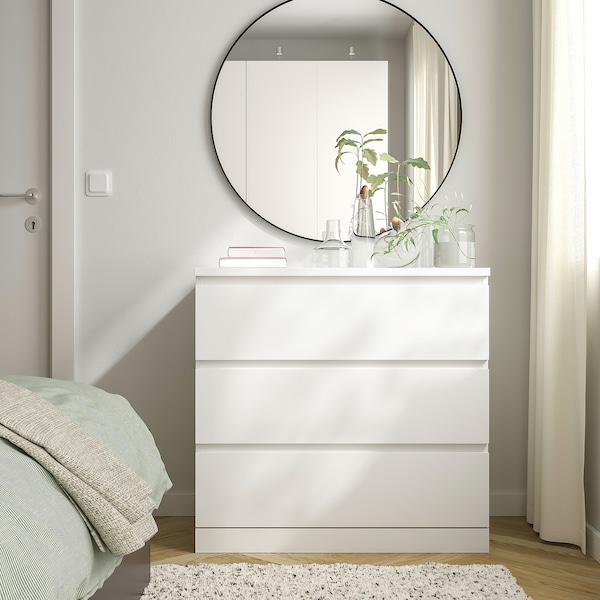 IKEA MALM 3-drawer chest, white, 31 1/2x30 3/4 in , IKEA Sale | 59870BNXA