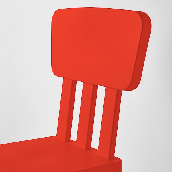 IKEA MAMMUT Children's chair, indoor/outdoor, red , IKEA Sale | 96753JCMW