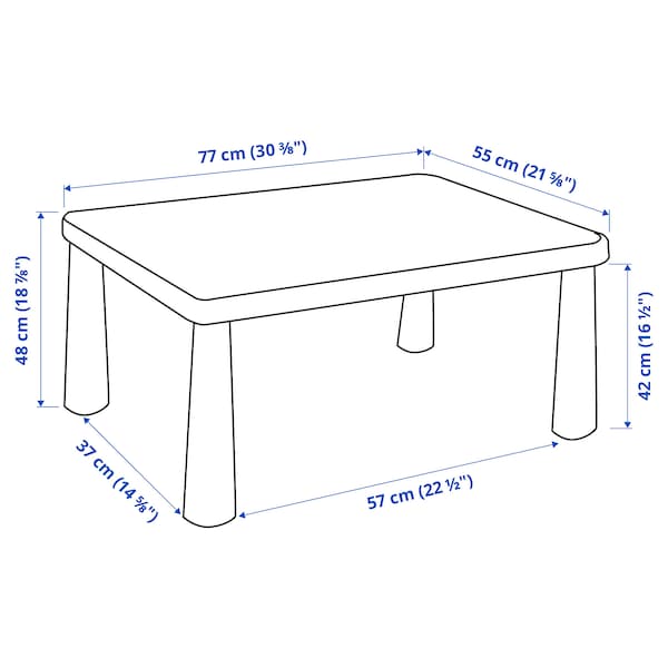 IKEA MAMMUT Children's table, indoor/outdoor white, 30  3/8x21  5/8 in , IKEA Sale | 50136BZXL