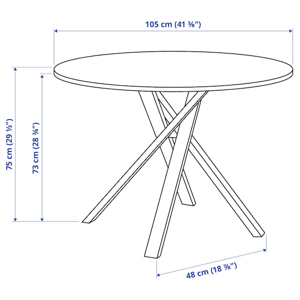 IKEA MARIEDAMM table, black marble effect, 41 3/8 in , IKEA Sale | 41760GNEF