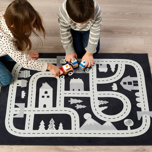 IKEA MARKKRYPARE rug, dark gray, 2'5 inx3'3 in , IKEA Sale | 14263PFSL