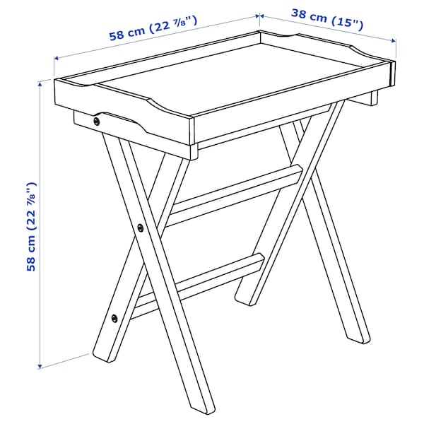 IKEA MARYD tray table, gray, 22 7/8x15x22 7/8 in , IKEA Sale | 45912ICKH