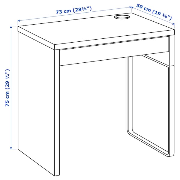 IKEA MICKE Desk, black-brown, 28  3/4x19  5/8 in , IKEA Sale | 08129DROT