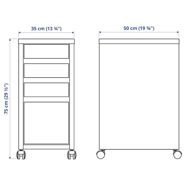 IKEA MICKE Drawer unit/drop file storage, black-brown, 13  3/4x29  1/2 in , IKEA Sale | 86904YXQS