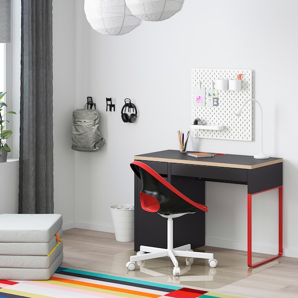 IKEA MICKE desk, anthracite/red, 41 3/8x19 5/8 in , IKEA Sale | 70619YZPT