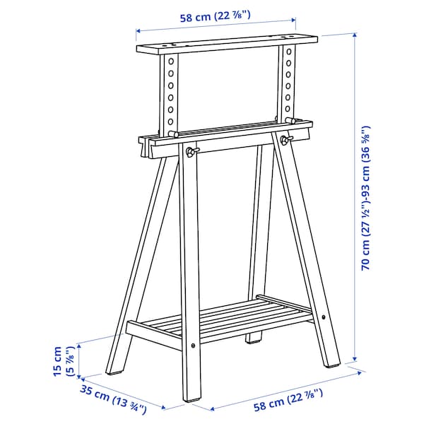 IKEA MITTBACK trestle, birch, 22 7/8x27 1/2/36 5/8 in , IKEA Sale | 24019GFJQ