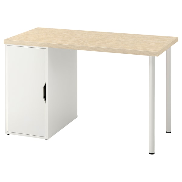 IKEA MITTCIRKEL / ALEX desk, lively pine effect/white, 47 1/4x23 5/8 in , IKEA Sale | 82471UFPT