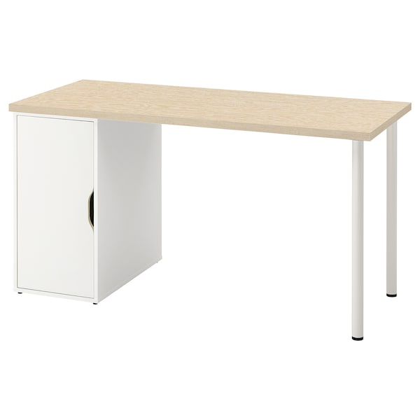 IKEA MITTCIRKEL / ALEX desk, lively pine effect/white, 55 1/8x23 5/8 in , IKEA Sale | 60732URZQ